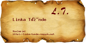 Linka Tünde névjegykártya