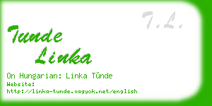 tunde linka business card
